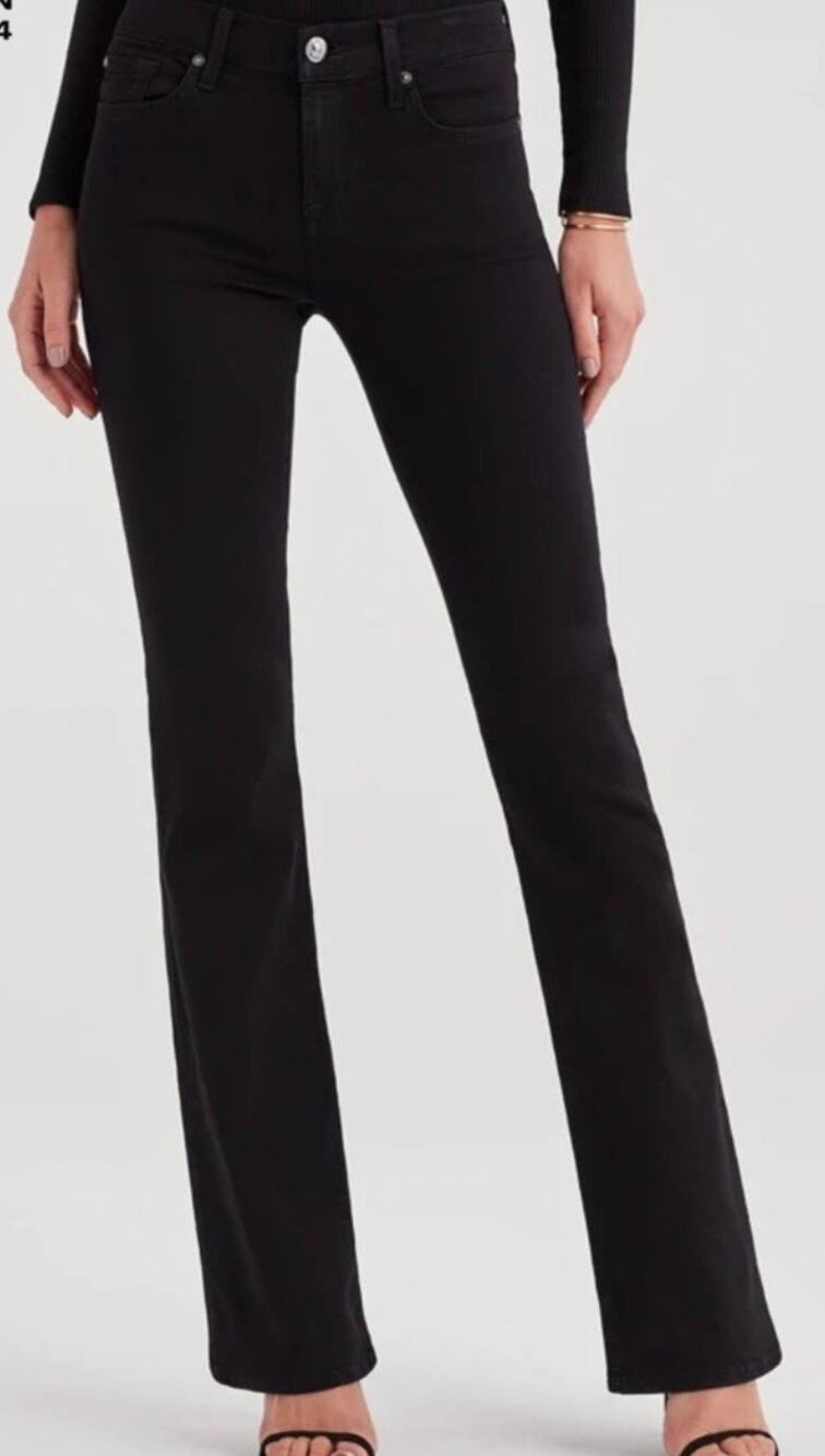 7 For All Mankind b(air) Bootcut Denim Jeans Black Size 31 Mid-Rise Dressy